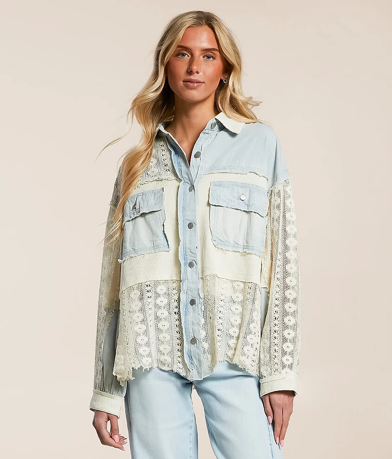 Pieced Crochet Shirt