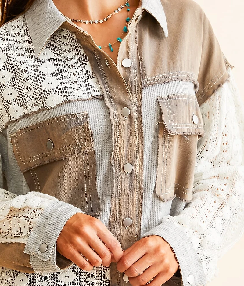 Pieced Crochet Shirt