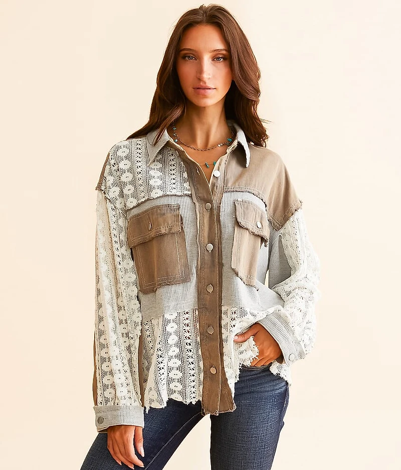 Pieced Crochet Shirt