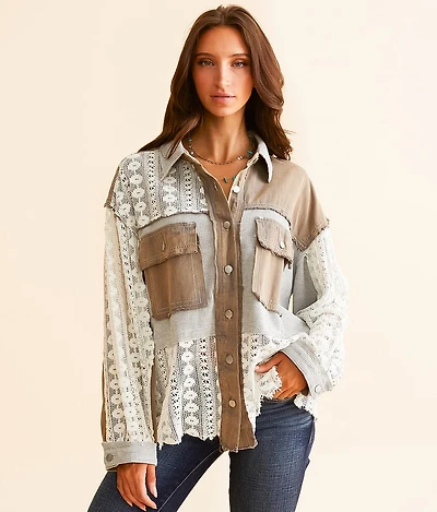 Pieced Crochet Shirt