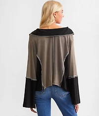 Pieced Boxy Cropped Top