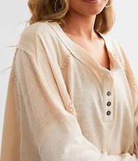 Pieced Dolman Henley
