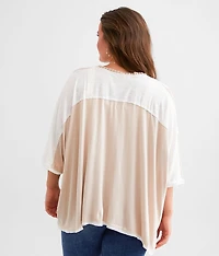 Pieced Sharktooth Hem Top