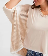 Pieced Sharktooth Hem Top