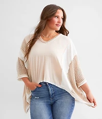 Pieced Sharktooth Hem Top