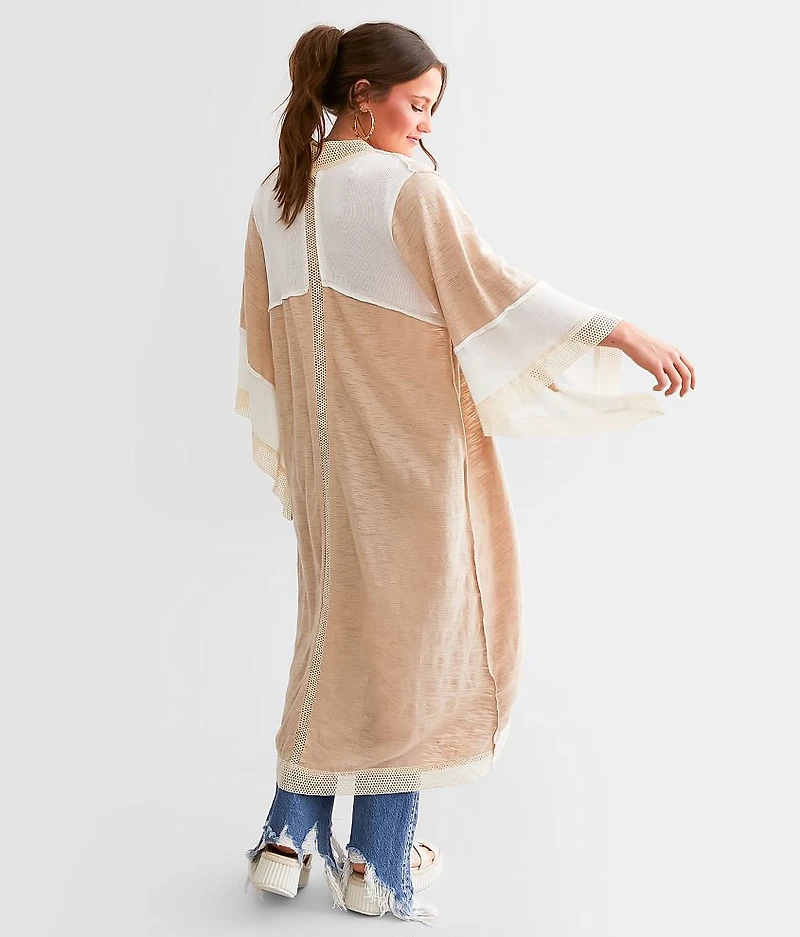 Mixed Media Oversized Cardigan