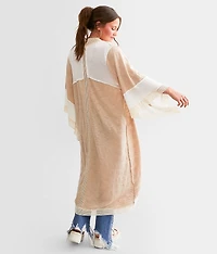 Mixed Media Oversized Cardigan