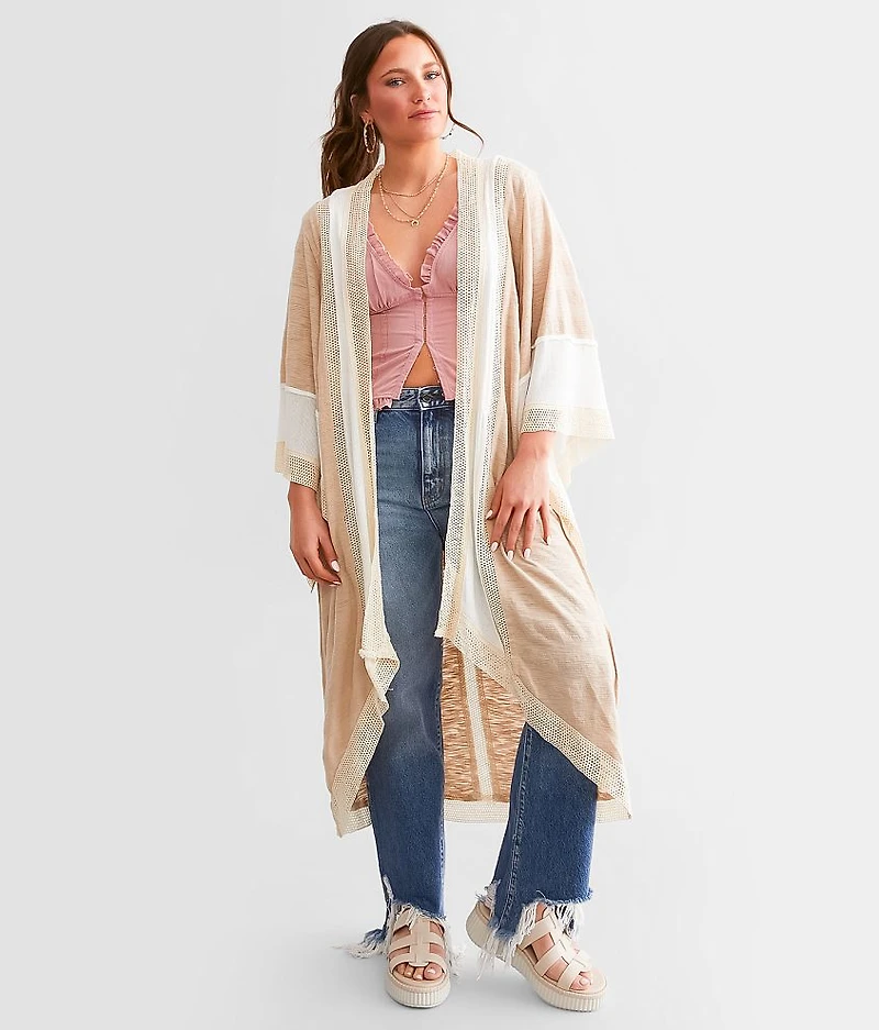 Mixed Media Oversized Cardigan