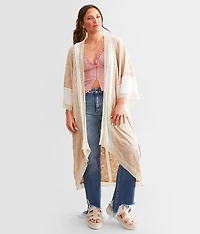 Mixed Media Oversized Cardigan