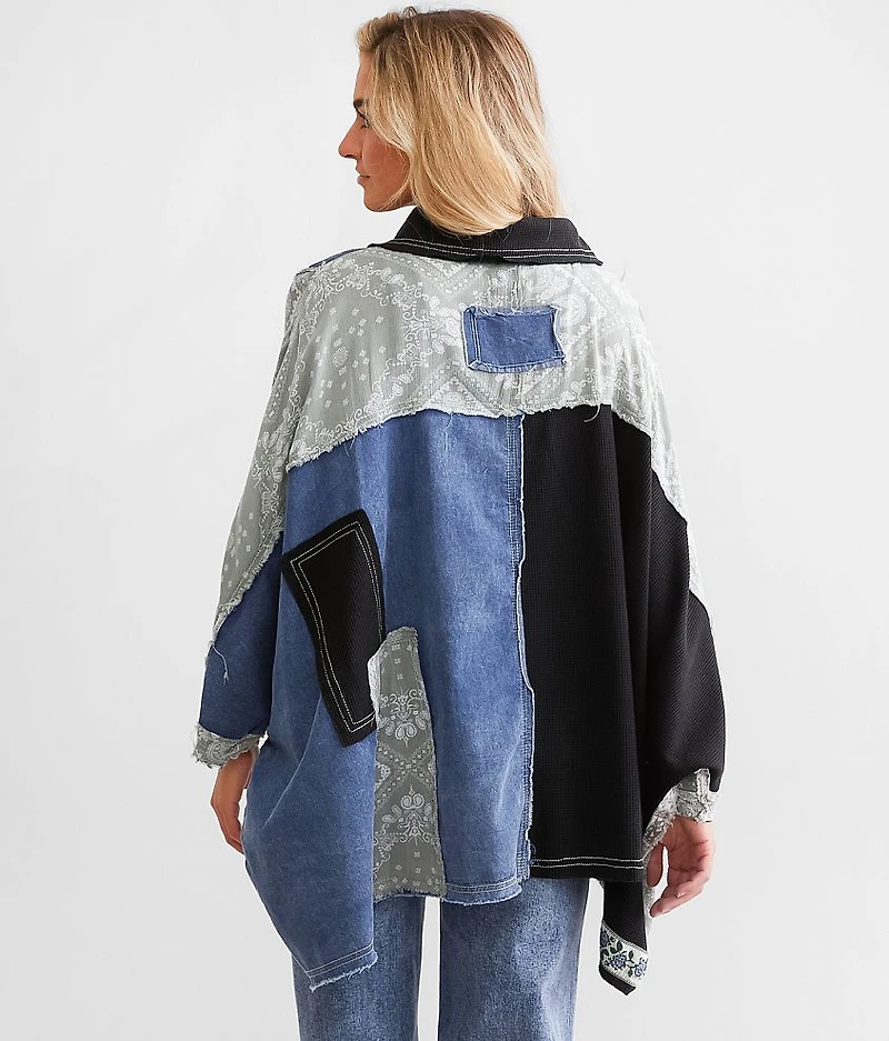 Mixed Media Oversized Shirt