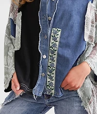 Mixed Media Oversized Shirt