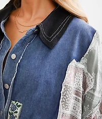 Mixed Media Oversized Shirt
