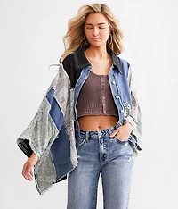 Mixed Media Oversized Shirt