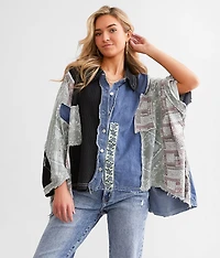 Mixed Media Oversized Shirt