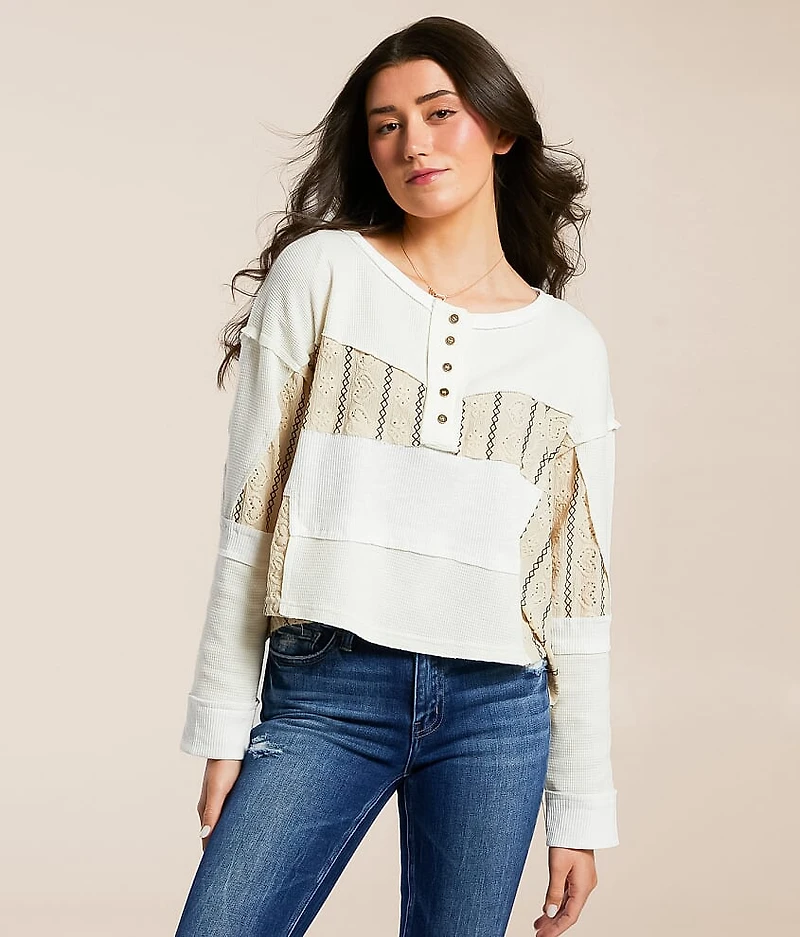 Pieced Crochet Henley