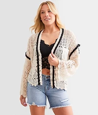 Oversized Crochet Cardigan Sweater