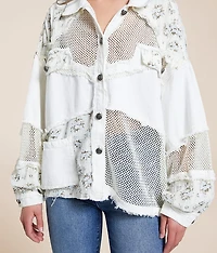 Pieced Floral Mesh Jacket
