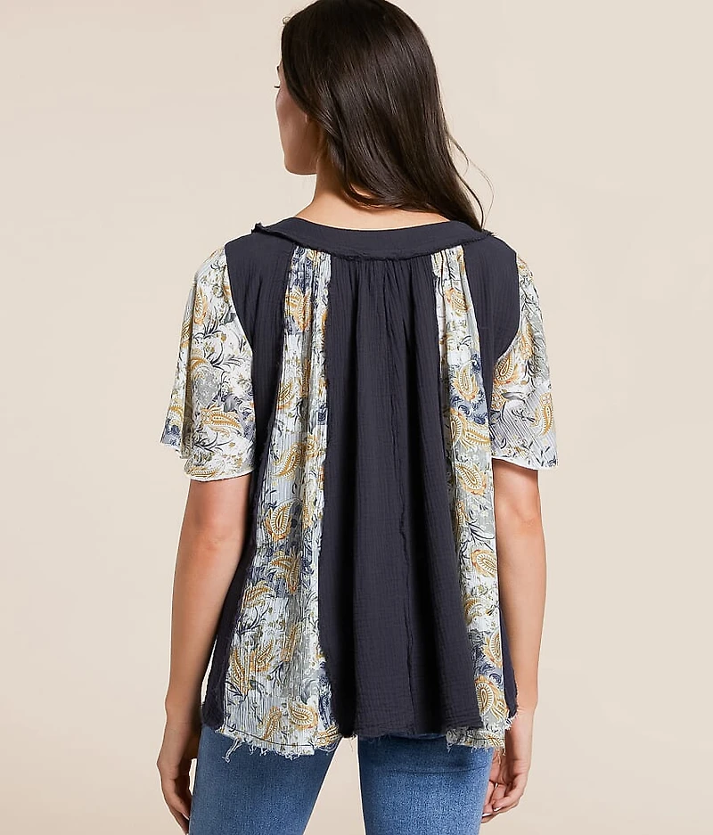 Paisley Floral Henley