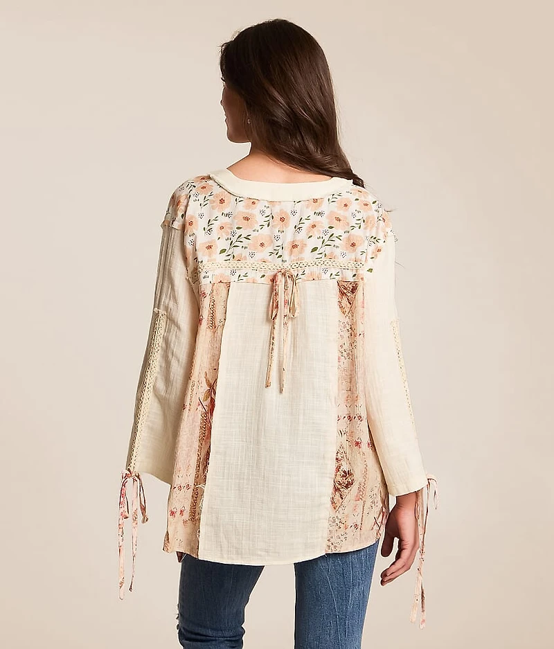 Floral Pieced Blouse