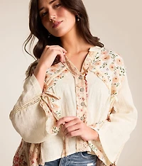 Floral Pieced Blouse