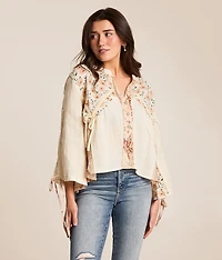 Floral Pieced Blouse