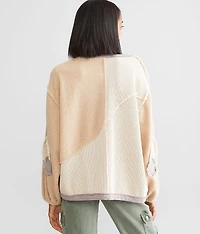 Pieced Quarter Zip Pullover