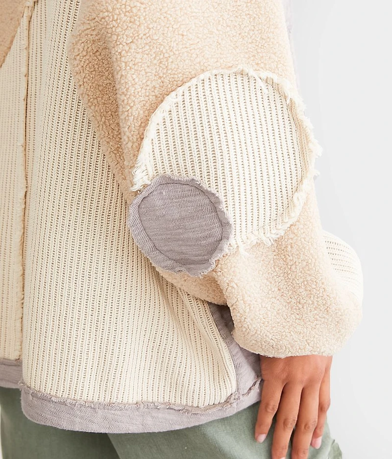 Pieced Quarter Zip Pullover