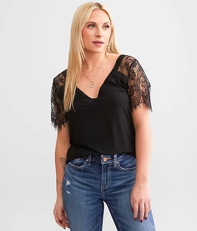 POL Lace Trim Top