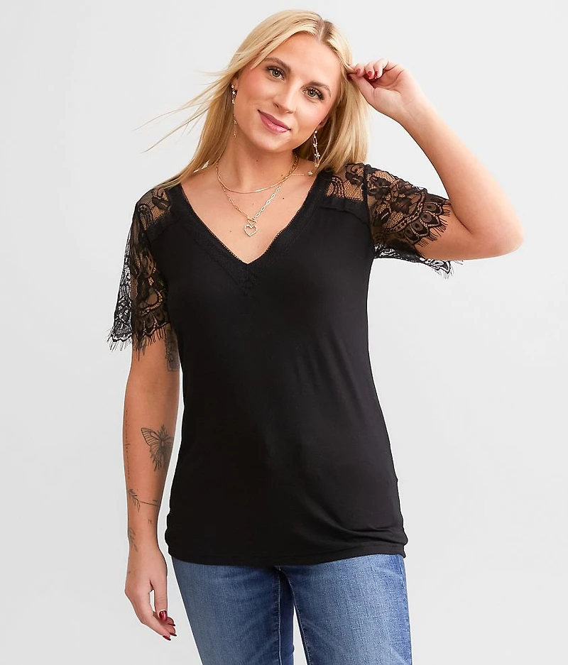 Lace Trim Top
