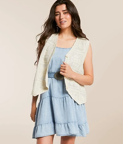 Crochet Oversized Vest - One Size