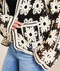 Floral Crochet Cardigan