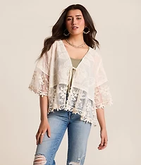 Embroidered Kimono - One Size