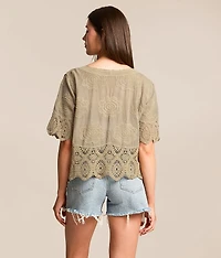 Floral Crochet Blouse