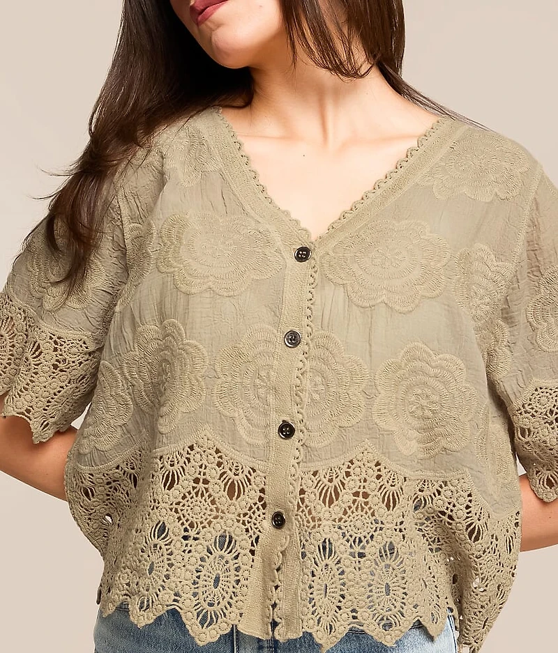 Floral Crochet Blouse
