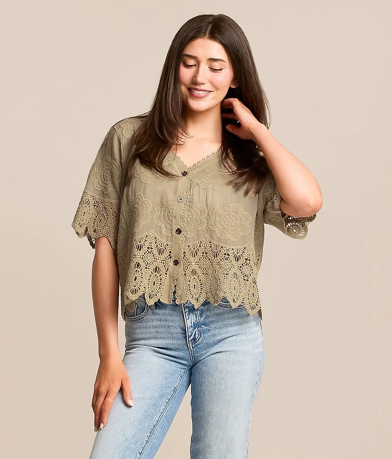 Floral Crochet Blouse