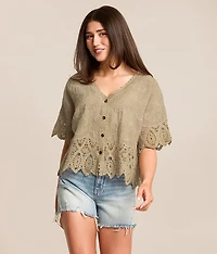 Floral Crochet Blouse
