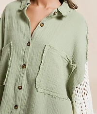 Raw Edge Textured Shirt