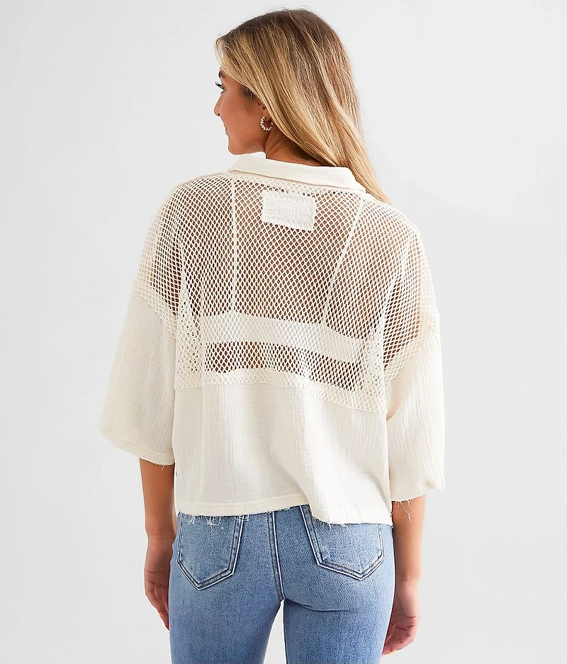 Netted Mesh Boxy Shirt