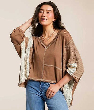 Pieced Crochet Dolman Top