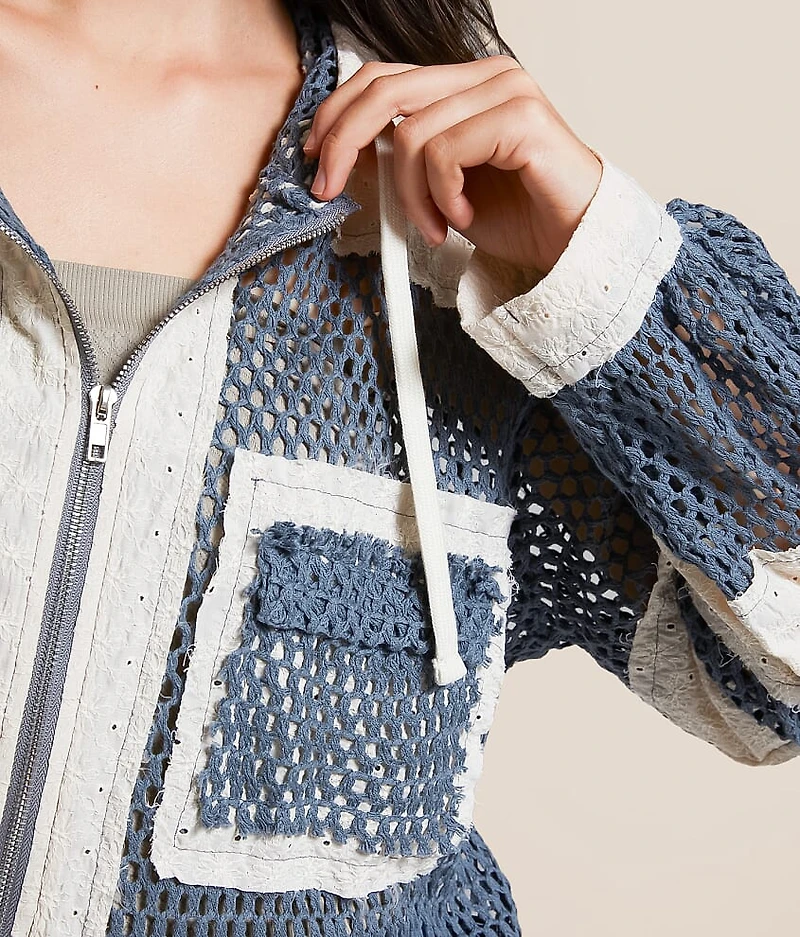 Crochet Hooded Jacket