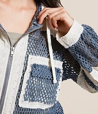 Crochet Hooded Jacket