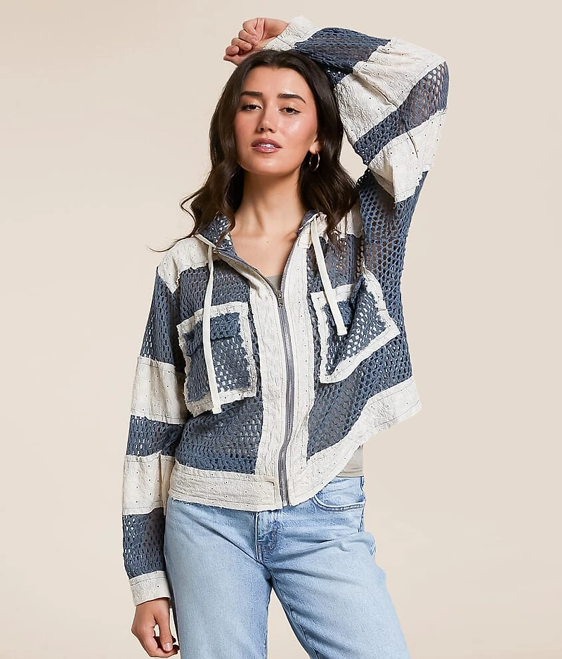 Crochet Hooded Jacket