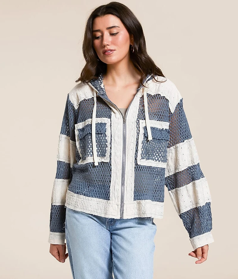 Crochet Hooded Jacket