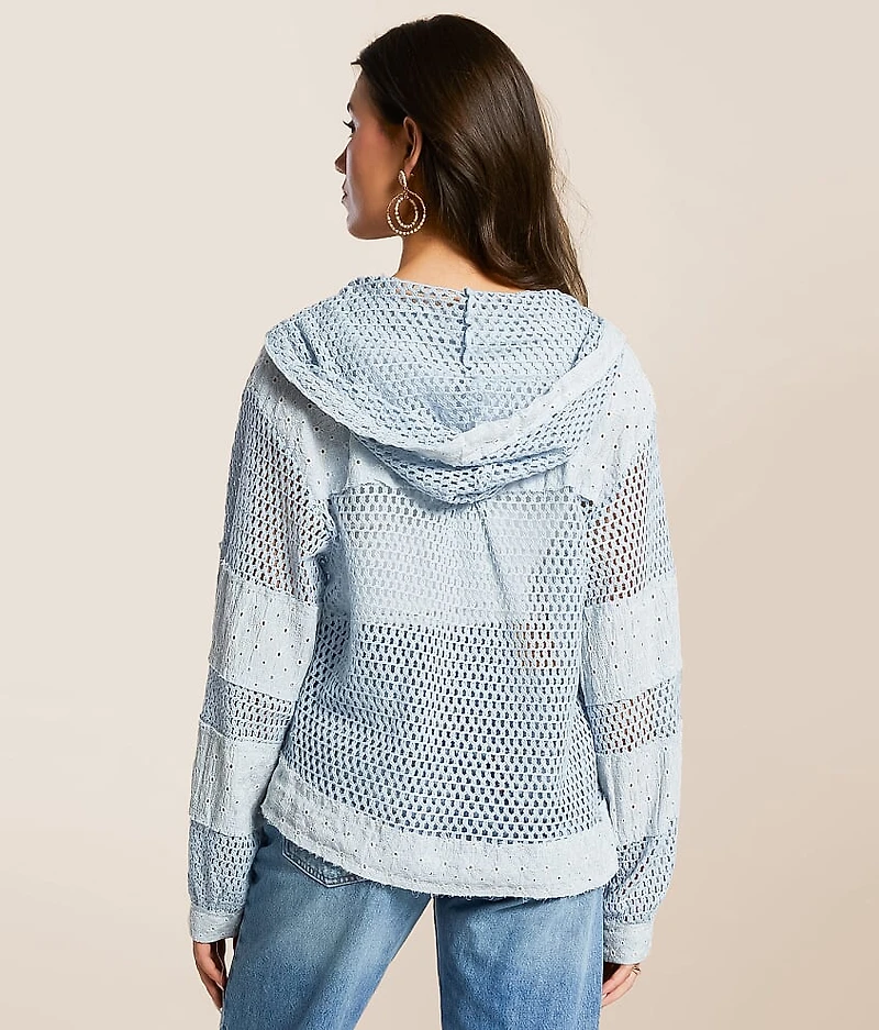 Crochet Hooded Jacket