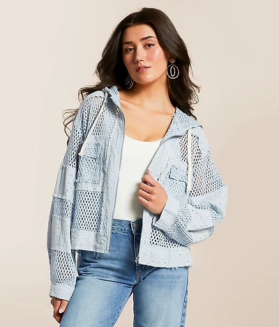 POL Crochet Hooded Jacket
