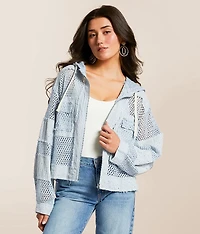 Crochet Hooded Jacket