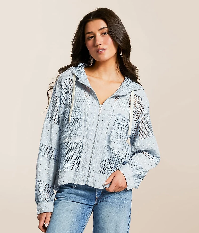 Crochet Hooded Jacket