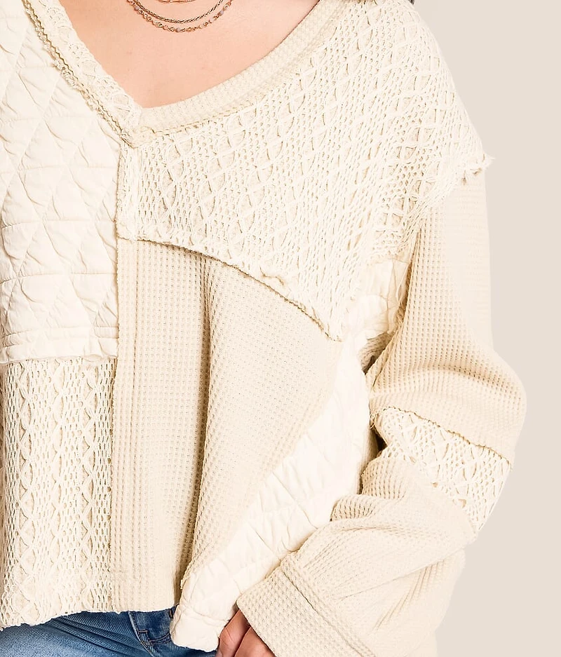 Quilted Crochet Pullover