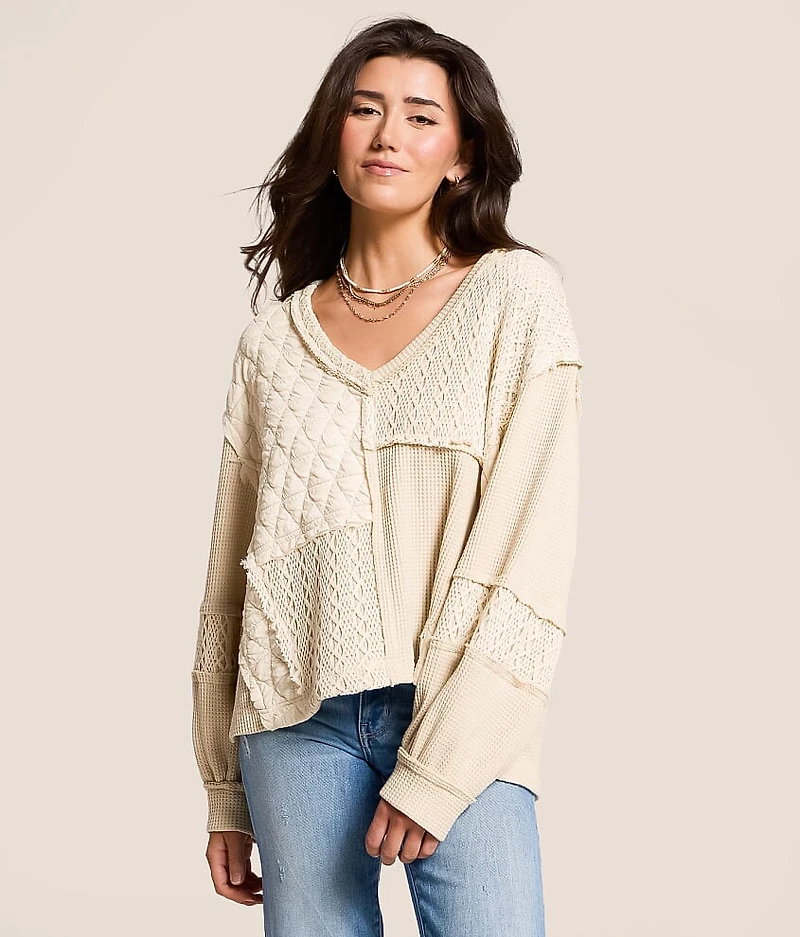 Quilted Crochet Pullover