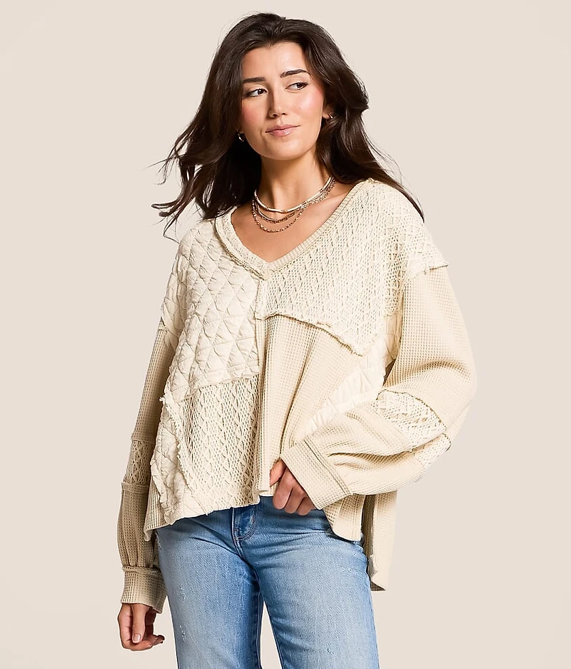 Quilted Crochet Pullover